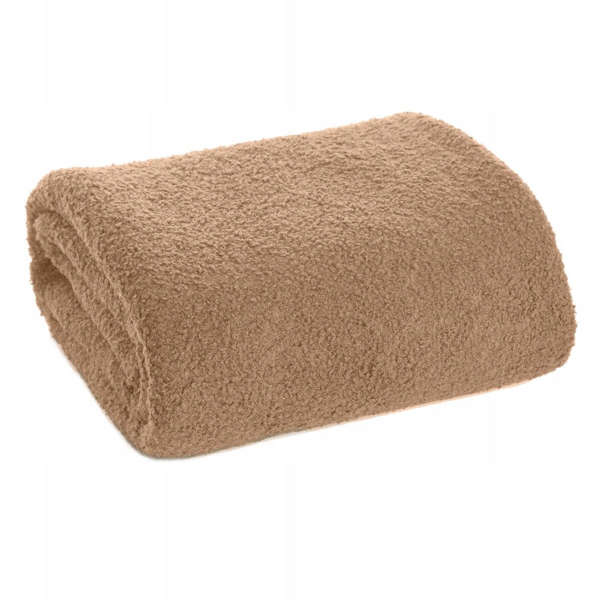 Koc narzuta do sypialni 200 cm x 220 beż prezent - obrazek 10