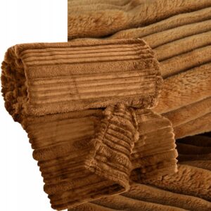 Koc narzuta gruby mięciutki 150 cm x 200 cm miodowy