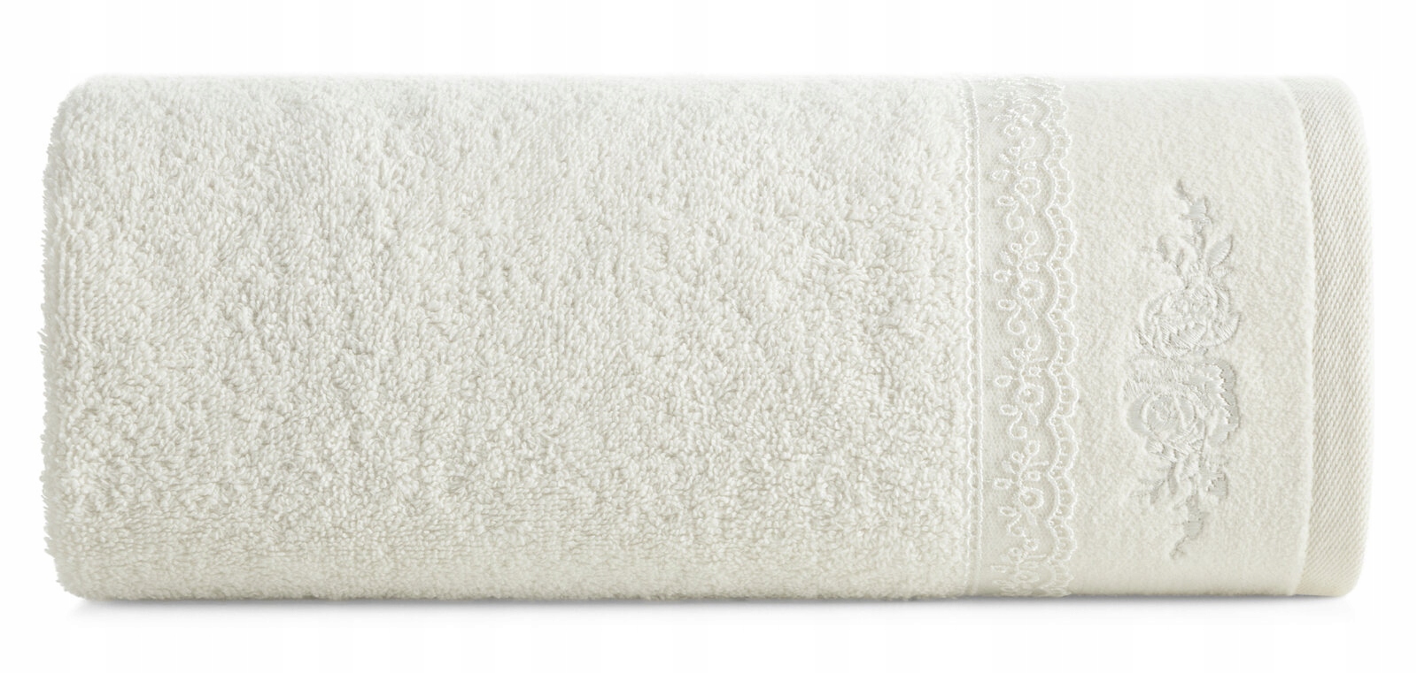 Piękny mięciutki ręcznik kąpielowy bawełna 30x50 krem prezent ślub rocznica - obrazek 14