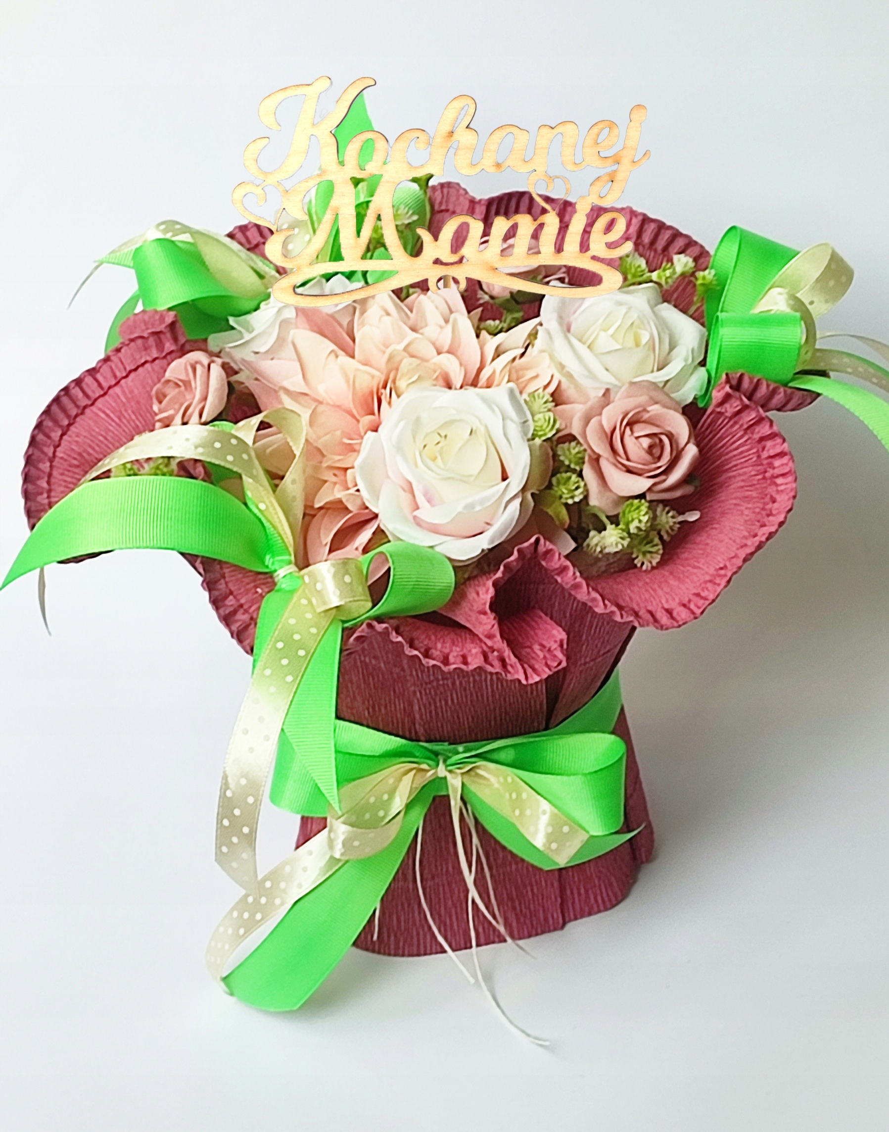 PREZENT DLA MAMY ZESTAW RĘCZNIKÓW 3 SZT BUKIET - obrazek 6