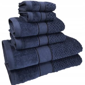 KOMPLET RĘCZNIKI KĄPIELOWE 6x SZTUK PREZENT 500gsm granatowy
