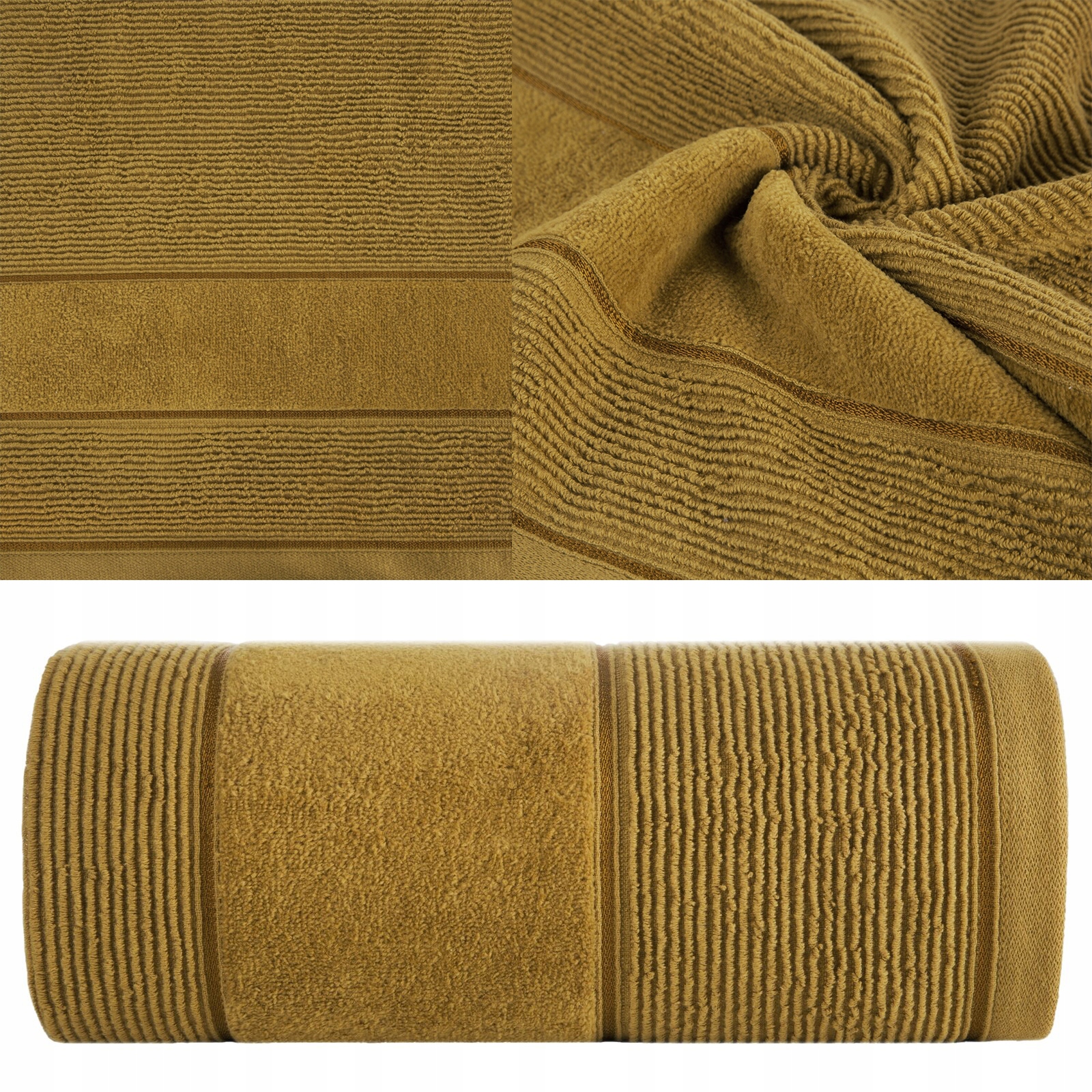 Ręcznik kąpielowy 70x140cm 500 gsm bawełna miękki chłonny miodowy - obrazek 7