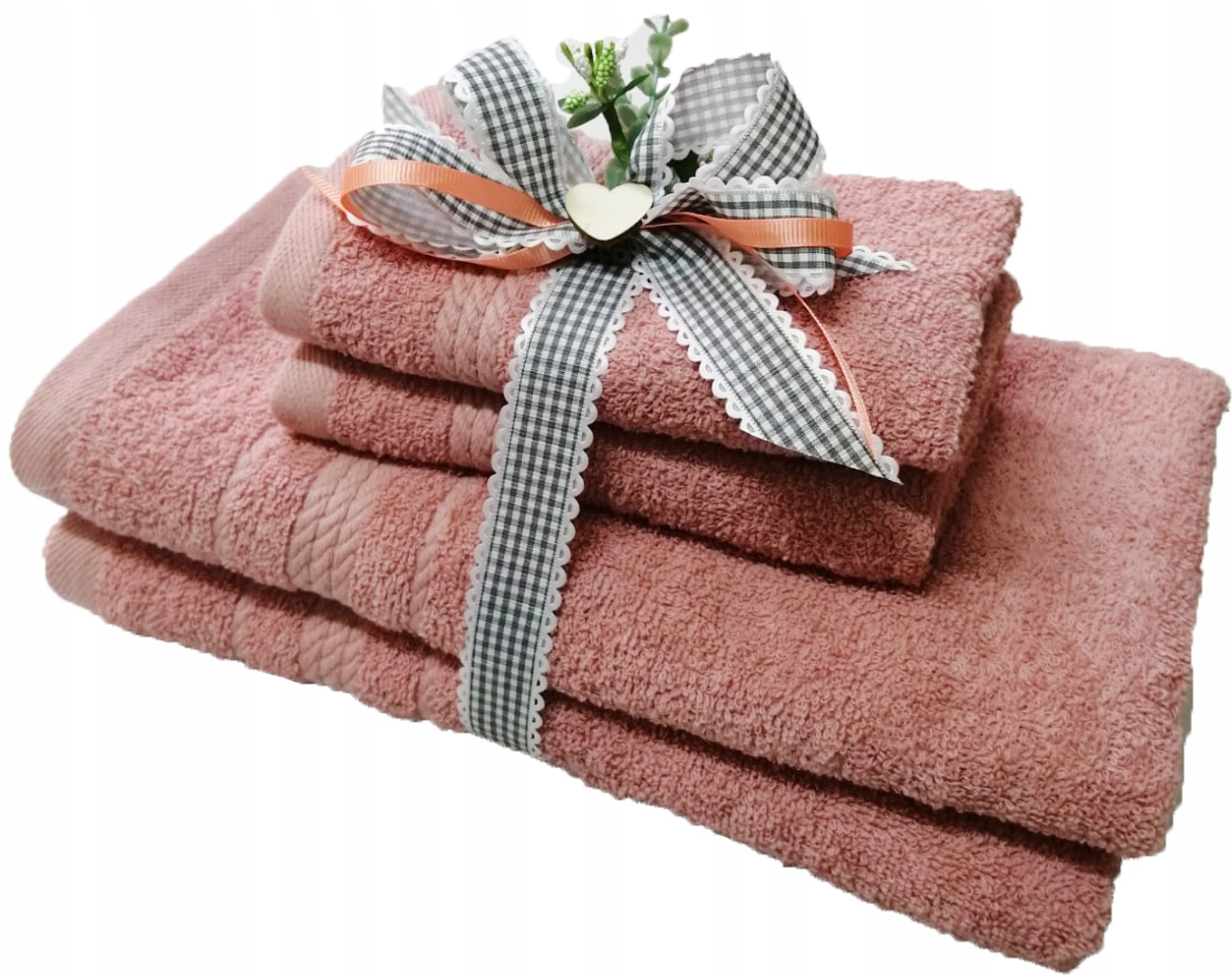 Ręcznik 2 x 30x50 + 2 x 50x90 + 2 x 70x140 450g komplet różowy - obrazek 5