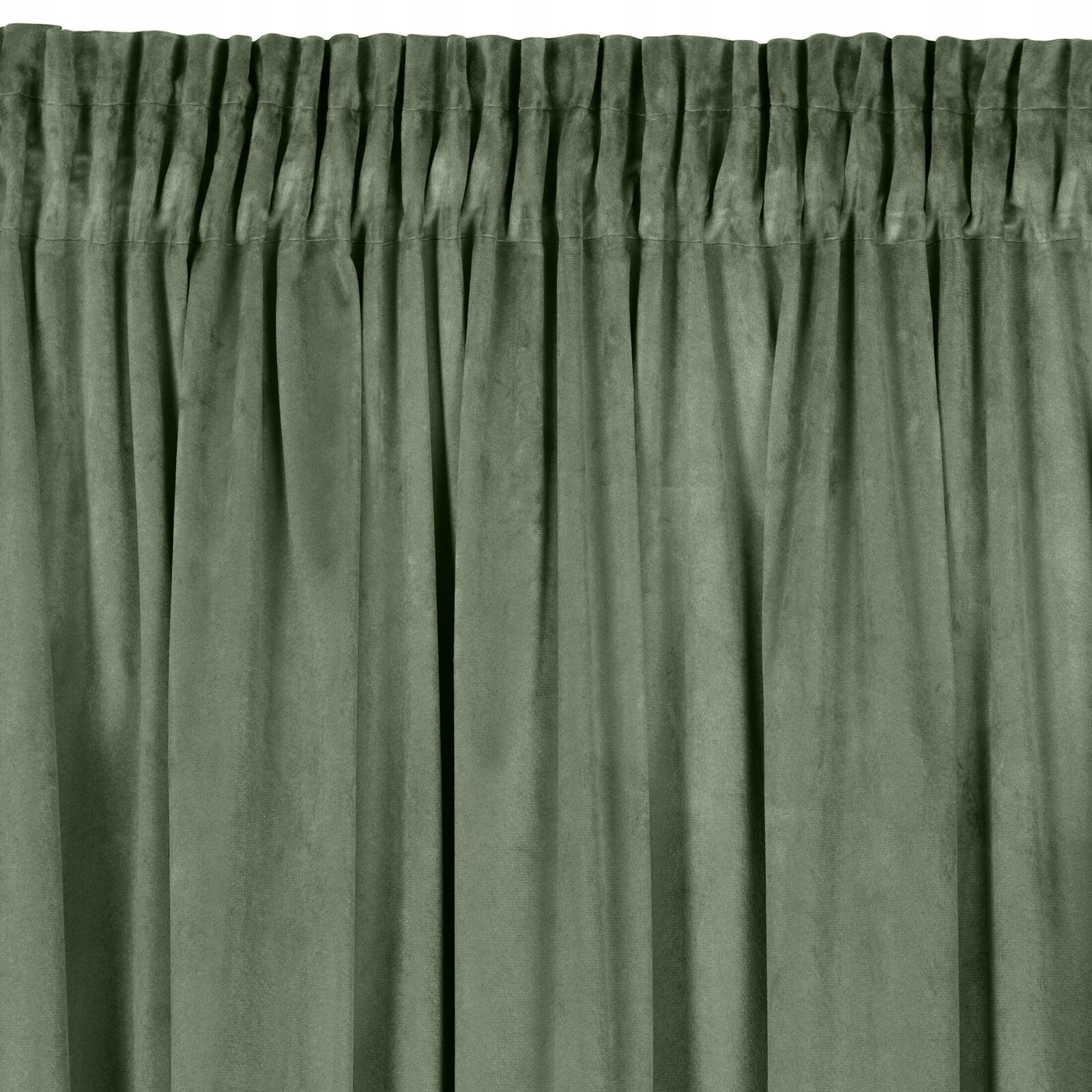 Nowoczesna zasłona welwetowa w taśmę 140x270 oliwka - obrazek 5