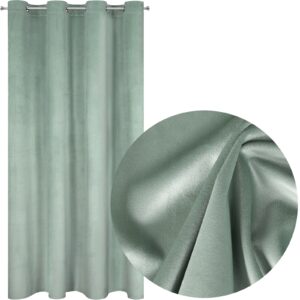 Nowoczesna zasłona welwetowa w przelotkę 140x250 j.mięta