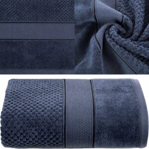 RĘCZNIK Z NATURALNEJ BAWEŁNY 30X50 GRANATOWY