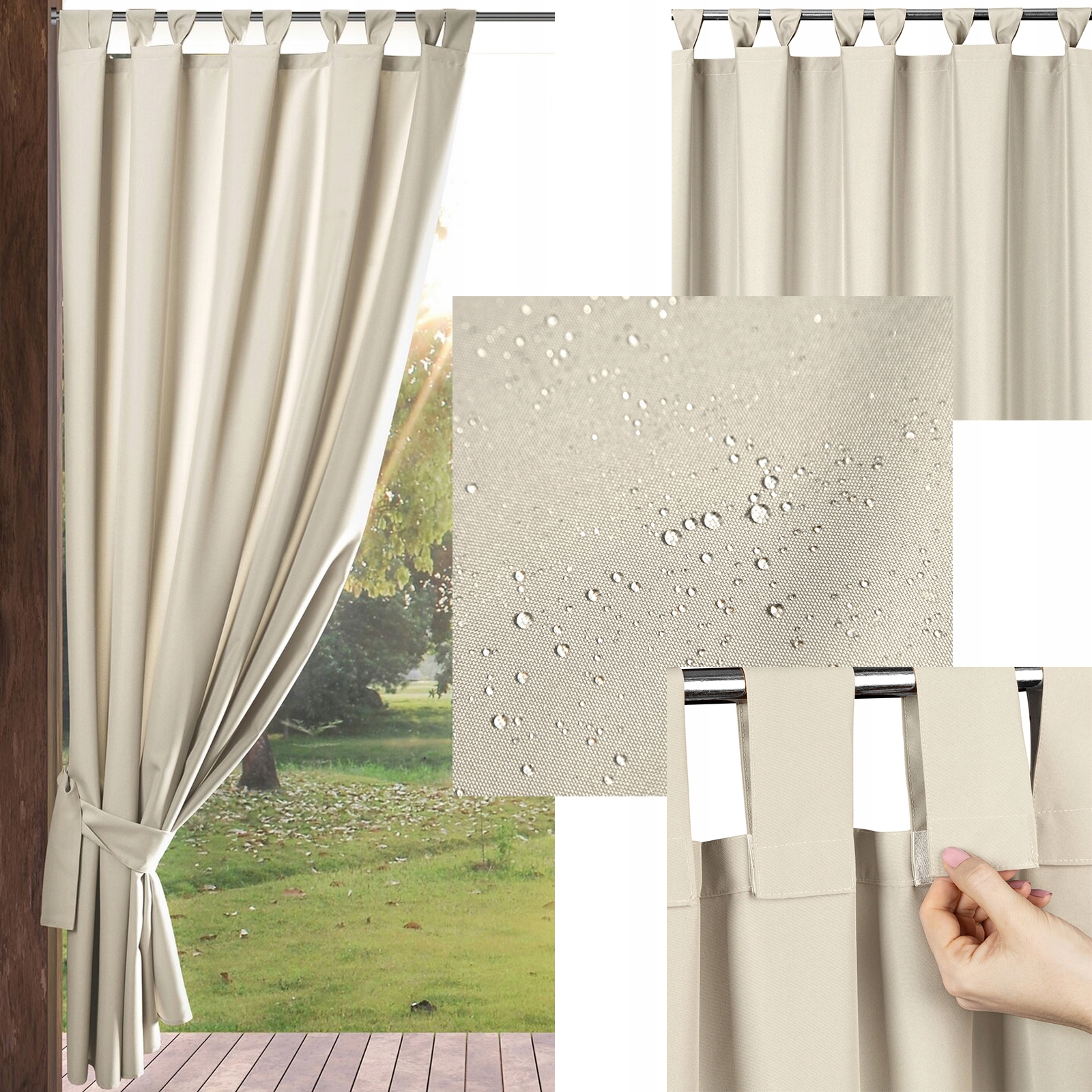 Zasłona zasłony ogrodowa 155x220 wodoodporna szelki - obrazek 12