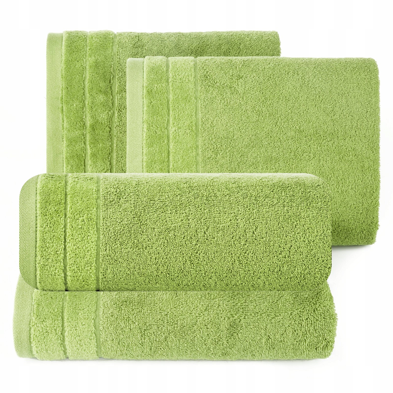 Ręcznik 2 x 50x90cm + 2 x 70x140cm 500g bawełna komplet oliwkowy - obrazek 6