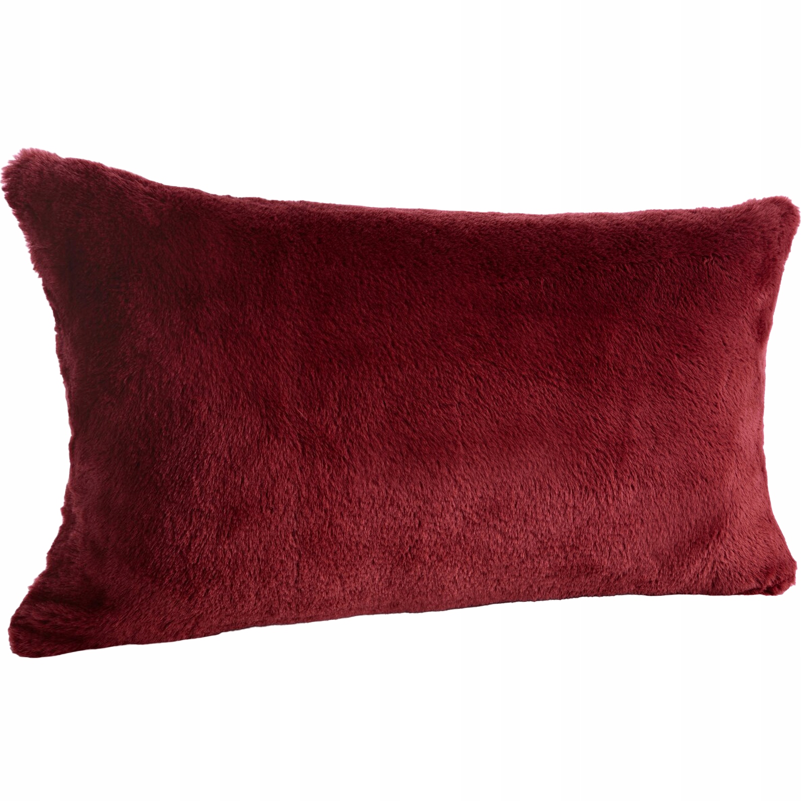 Futrzana poszewka dekoracyjna 30 x 50cm bordowy - obrazek 2