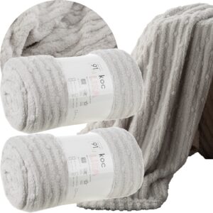 Komplet na kanapę i dwa fotele koc 170x210 + 2 x 70x160 srebrny