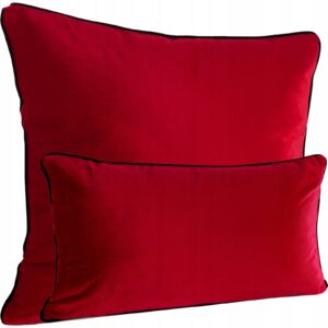 Zestaw Poszewka 45X45 + poduszka z wypełnieniem 30x50 czerwony welwet