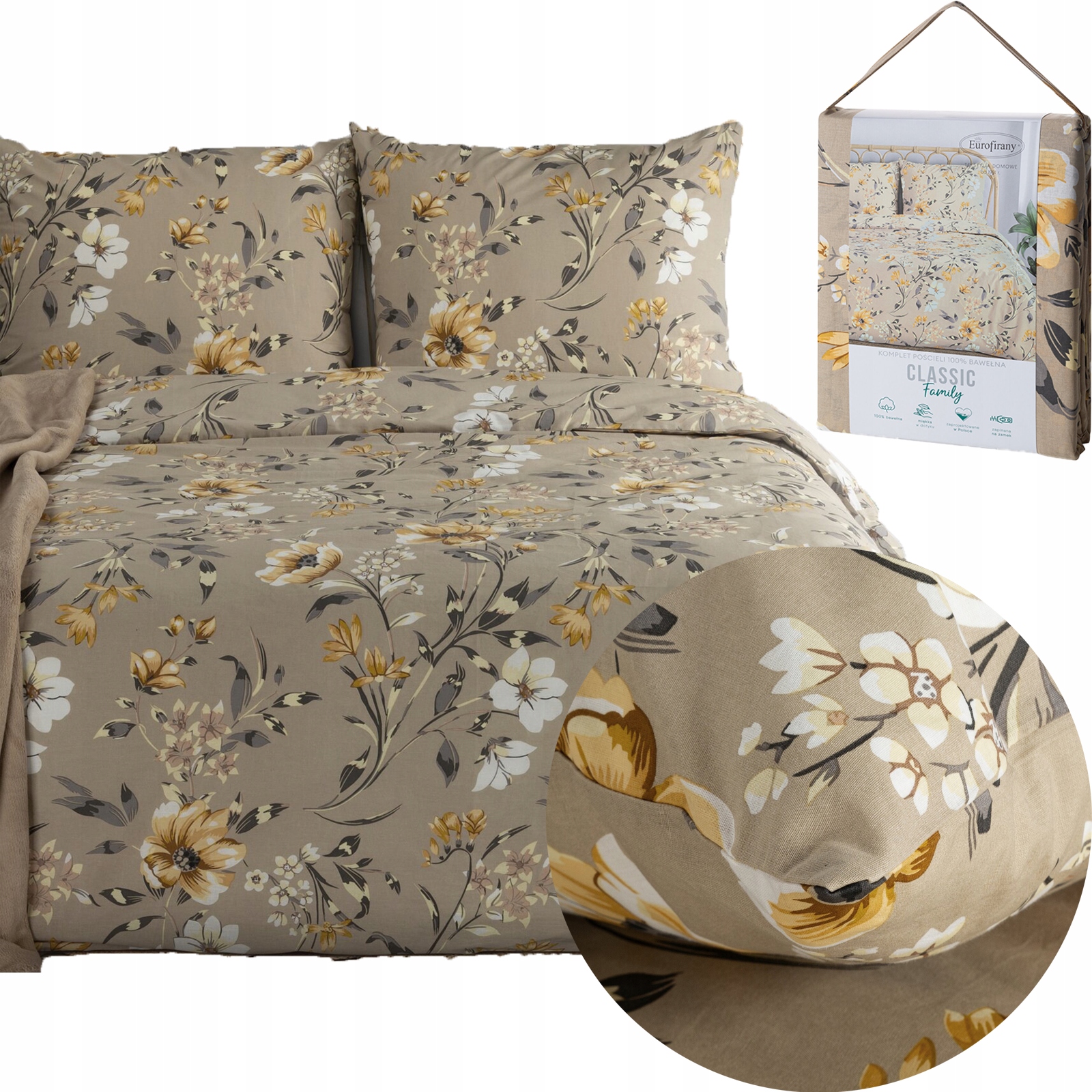 POŚCIEL BAWEŁNA kołdra 220cm x 200 poduszka 70x80cm 3 części PREZENT - obrazek 9