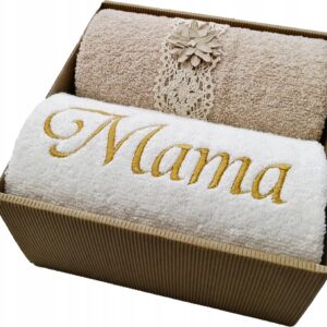 RĘCZNIKI DLA MAMY PREZENT 2 SZT W PUDEŁKU
