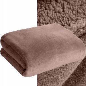 Koc narzuta dwustronny PREMIUM 70 x 160 cm mocha