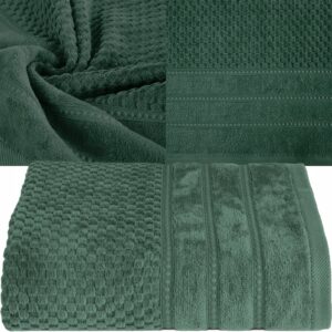 RĘCZNIK KĄPIELOWY BAWEŁNA 70x140 KOLORY PREZENT ZIELONY