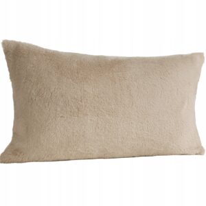 Futrzana poszewka dekoracyjna 30 x 50cm jasny beż