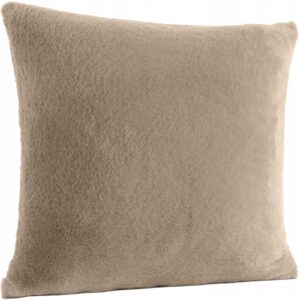 Poszewka dekoracyjna 45 x 45cm futrzana jasny beż