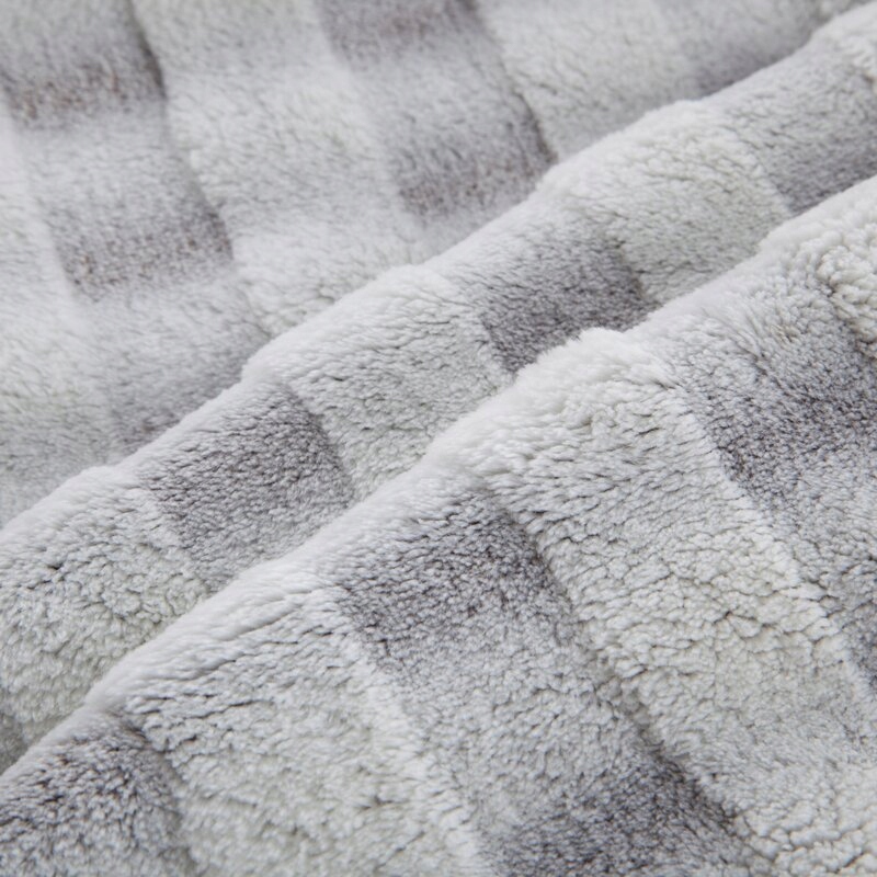 Koc narzuta 200x220 gruby mięciutki puszysty beżowy - obrazek 13