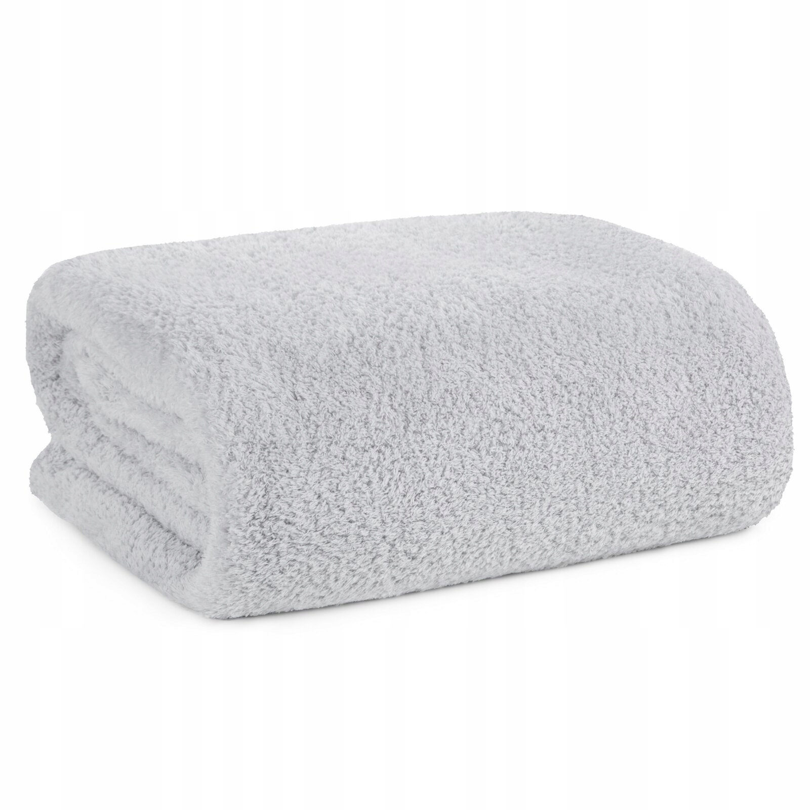 Mięciutki koc narzuta 150x200 srebrny - obrazek 4