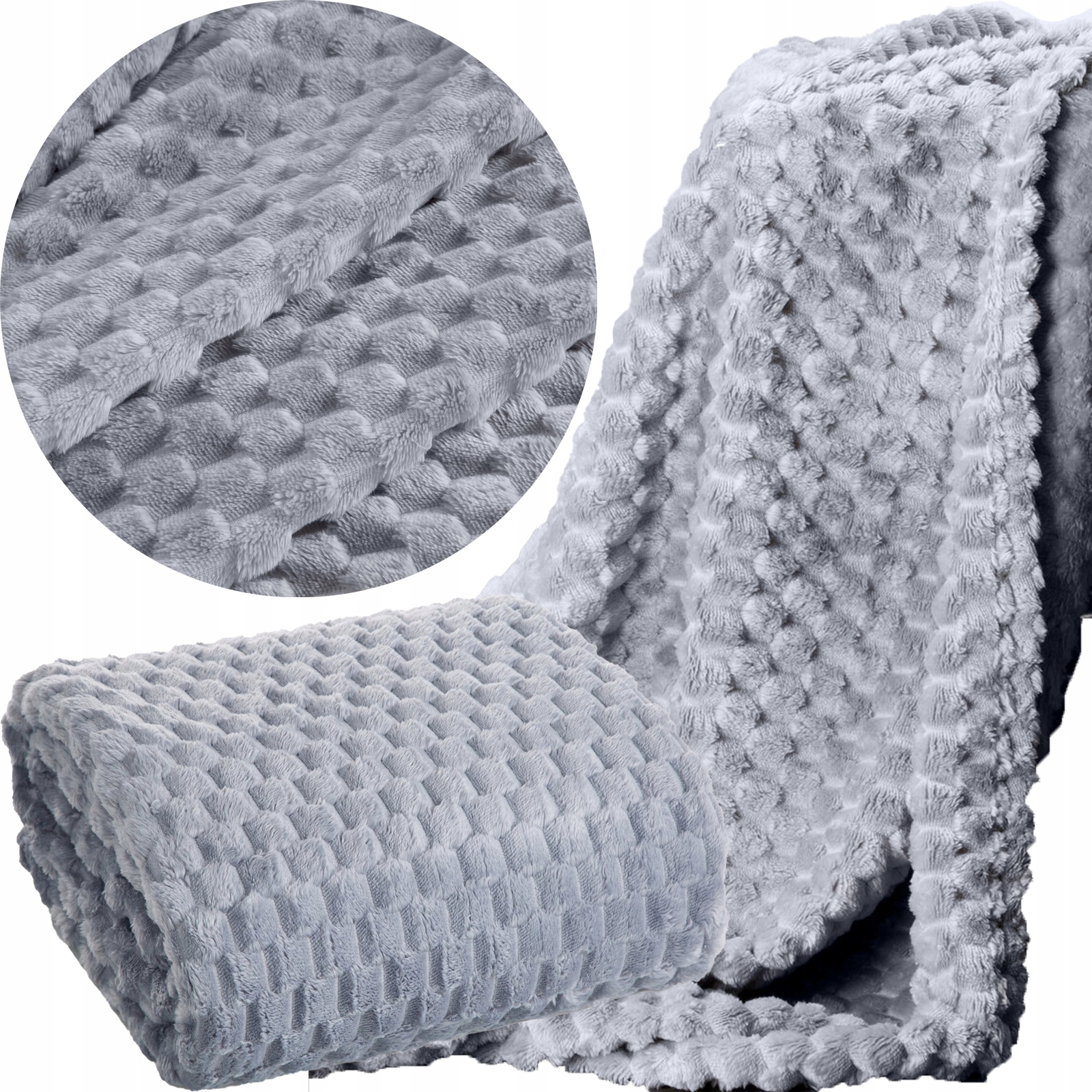 Koc narzuta 170 cm x 210 cm bardzo miękki w dotyku z efektem 3d - obrazek 16