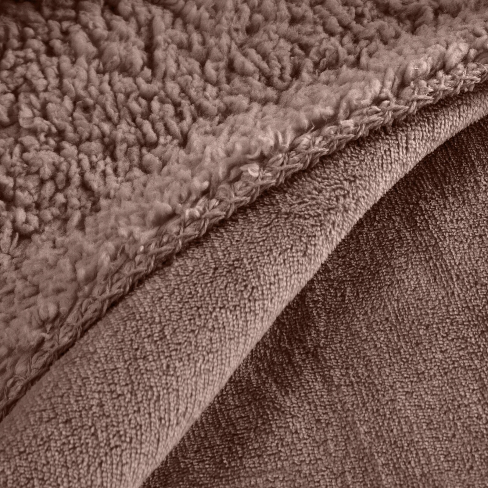 Koc narzuta dwustronny PREMIUM 150 x 200 cm mocha - obrazek 8