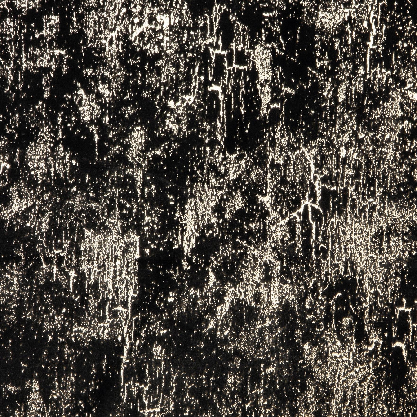 Nowoczesna Zasłona welwetowa 140X250 czarna z delikatnym nadrukiem - obrazek 5