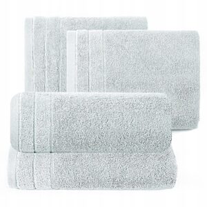 Ręcznik 2 x 50x90cm + 2 x 70x140cm 500g bawełna komplet srebrny