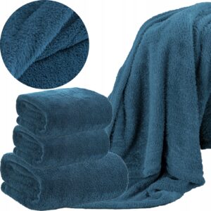 ZESTAW 170x210 + 2 x 70x160 Mięciutki koc narzuta TURKUS