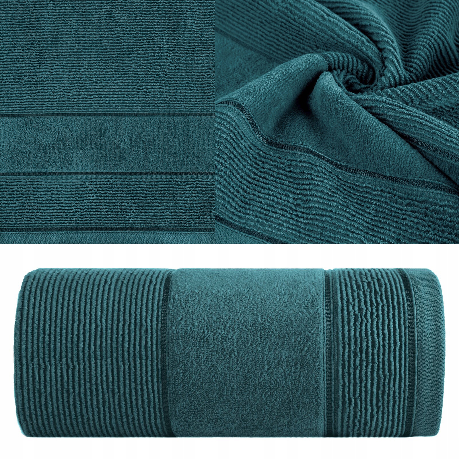 Ręcznik kąpielowy 70x140cm 500 gsm bawełna miękki chłonny c.turkus - obrazek 7