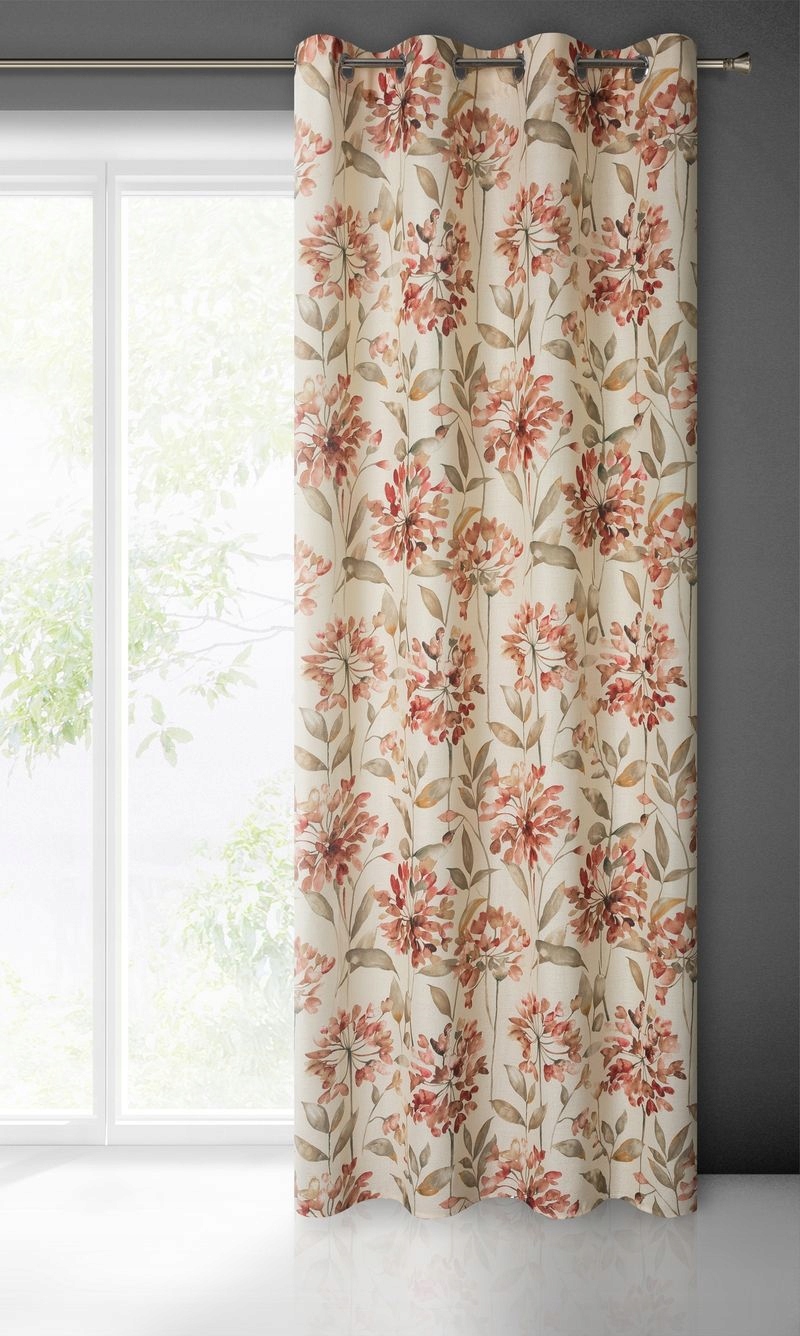 ZASŁONA GOTOWA KWIATY 140X250 PRZELOTKI NATURALNY - obrazek 16