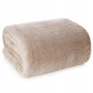 Koc Eurofirany poliester 150 cm x 200 cm beżowy