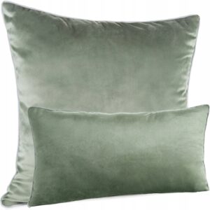 Zestaw Poszewka 45X45 + poduszka z wypełnieniem 30x50 oliwka welwet