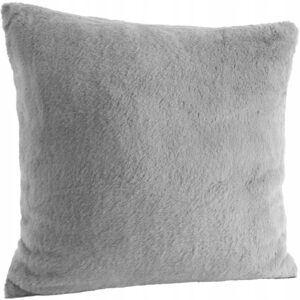 Poszewka dekoracyjna 45 x 45cm futrzana srebrny