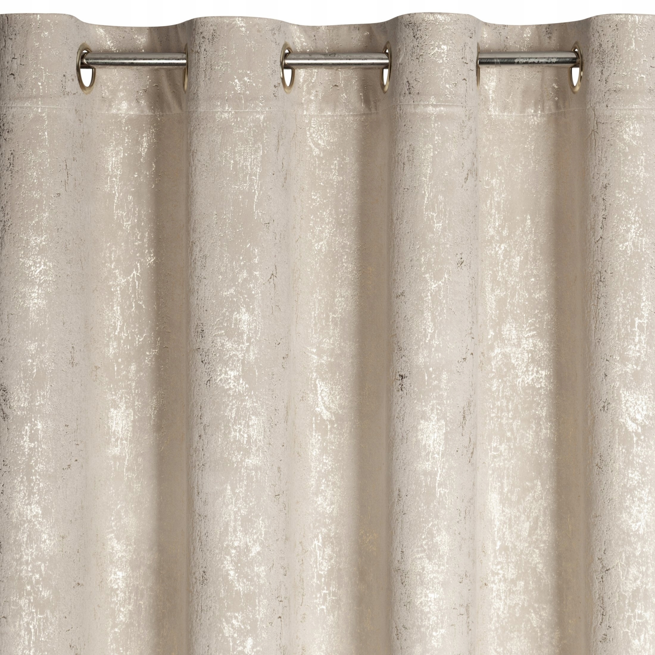 Nowoczesna Zasłona welwetowa 140X250 beżowa z delikatnym nadrukiem - obrazek 13