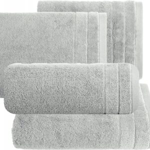 Ręcznik 2 x 50x90cm + 2 x 70x140cm 500g bawełna komplet stalowy