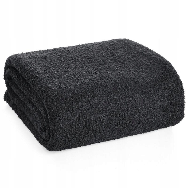 Koc narzuta do sypialni 200 cm x 220 czarny prezent - obrazek 12