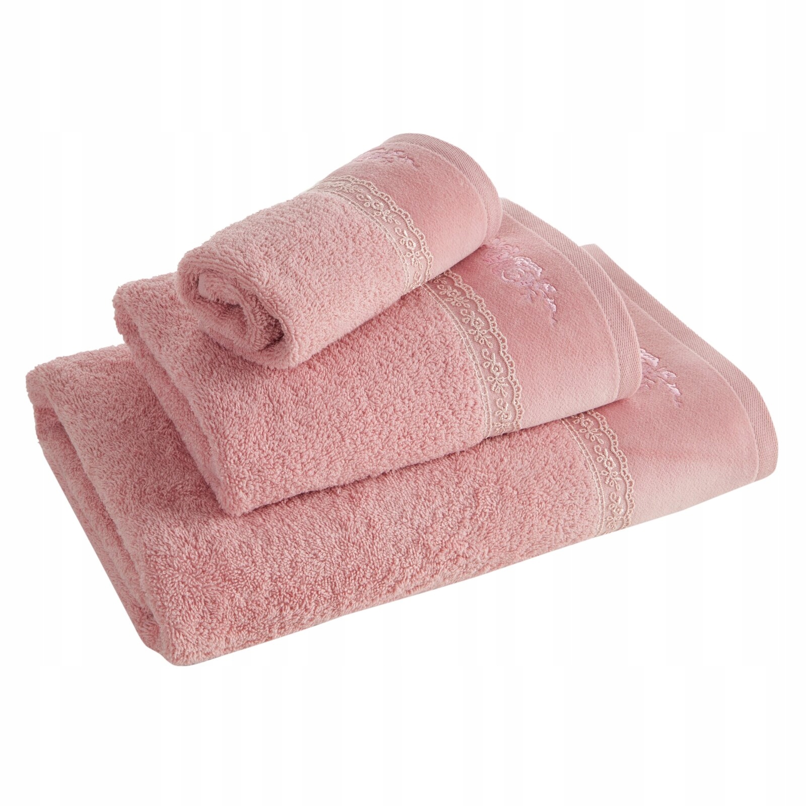 Piękny mięciutki ręcznik kąpielowy bawełna 70x140 różowy prezent - obrazek 12