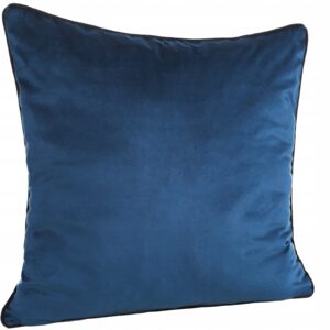 Poszewka dekoracyjna 45X45 granatowa z wypustką welwetowa