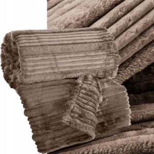 Koc narzuta gruby mięciutki 150 cm x 200 cm beż