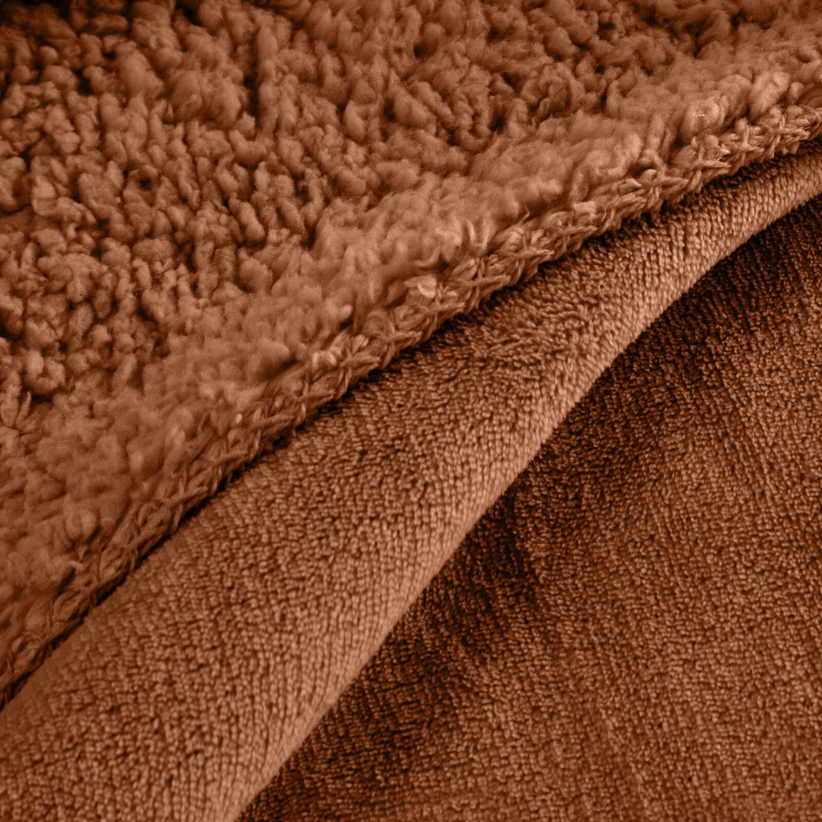 Koc narzuta dwustronny PREMIUM 170 x 210 cm ceglany - obrazek 8