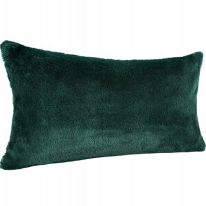 Futrzana poszewka dekoracyjna 30 x 50cm ciemny zielony