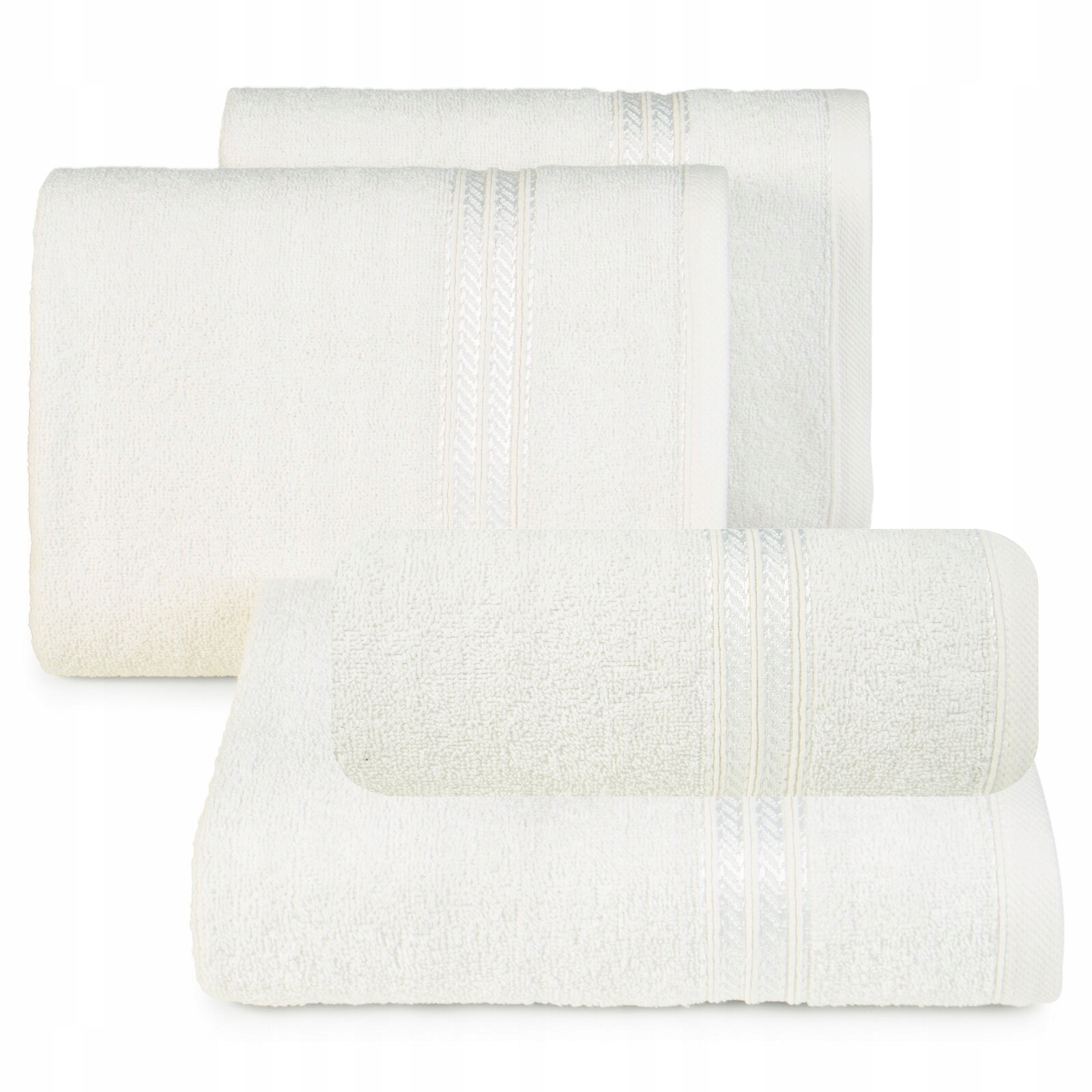Ręcznik 2 x 30x50cm + 2 x 50x90cm + 2 x 70x140cm 450g bawełna komplet krem - obrazek 9