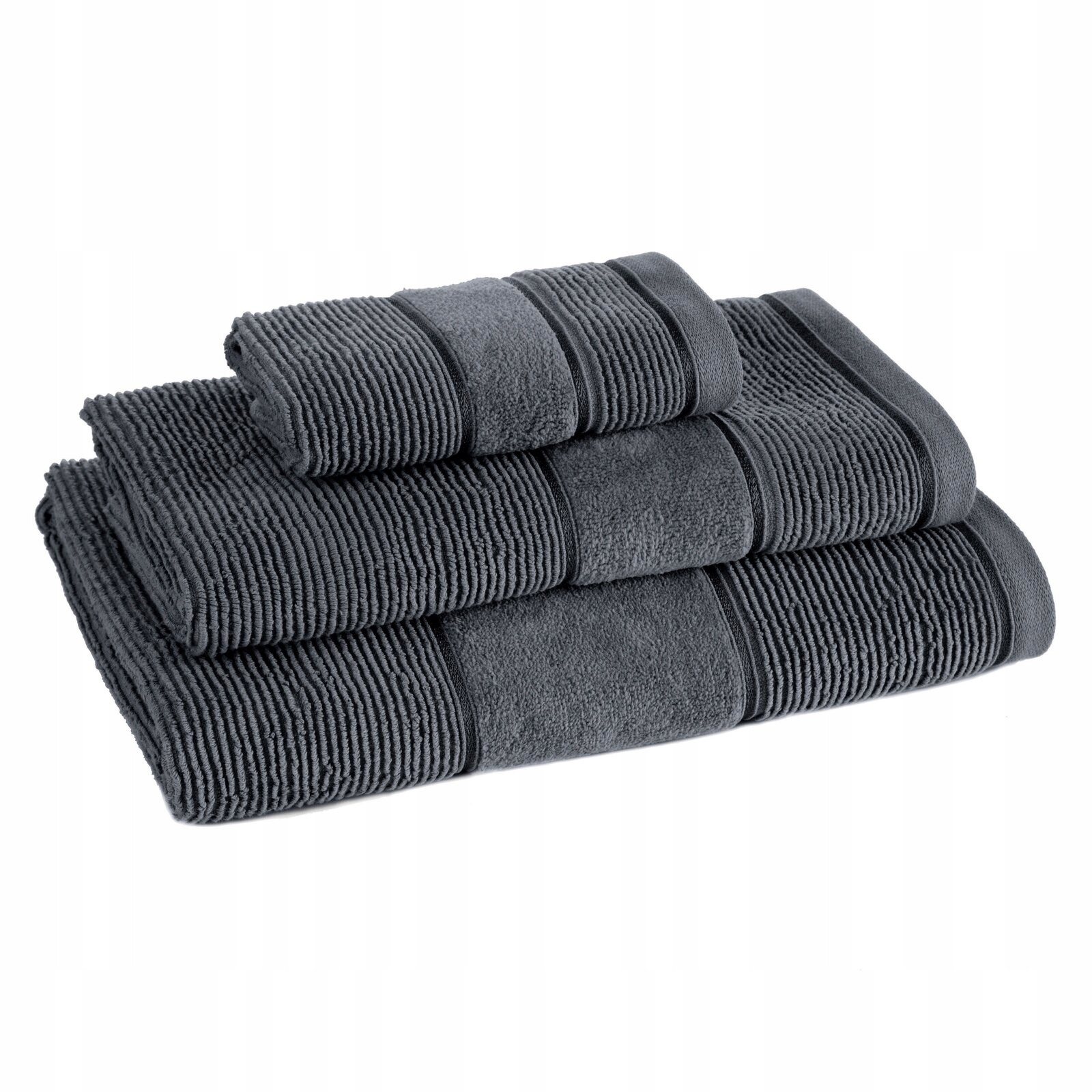 Ręcznik kąpielowy 30x50cm 500 gsm bawełna miękki chłonny stalowy - obrazek 12