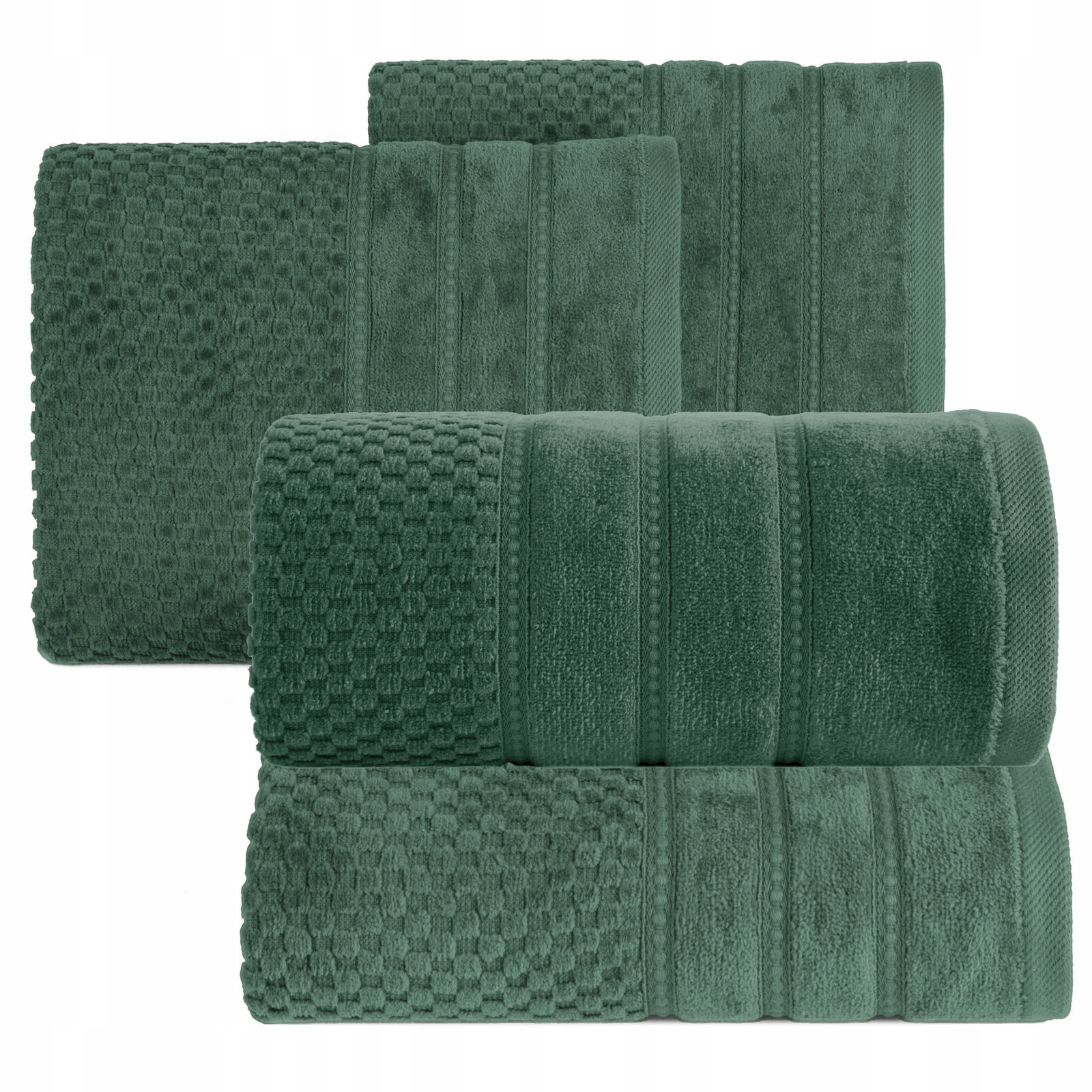 Ręcznik 2 x 50x90cm + 2 x 70x140cm 500g bawełna komplet zielony - obrazek 5