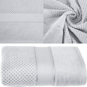 RĘCZNIK Z NATURALNEJ BAWEŁNY 70X140 SREBRNY