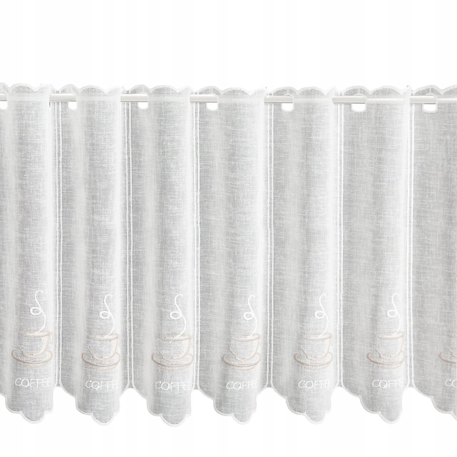 FIRANA DO KUCHNI KOLOR NATURA+BEŻ HAFT WYS 60 CM ZAZDROSTKA - obrazek 4