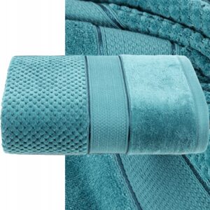 DUŻY RĘCZNIK 90X150 TURKUSOWY