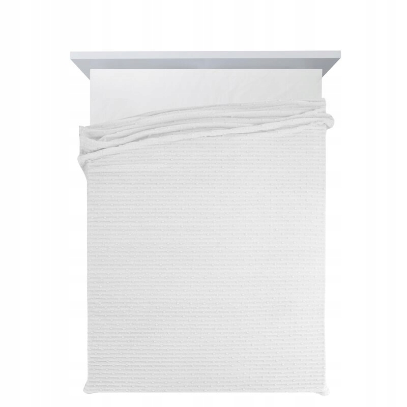 Mięciutki koc narzuta 170 cm x 210 cm biały prezent - obrazek 6