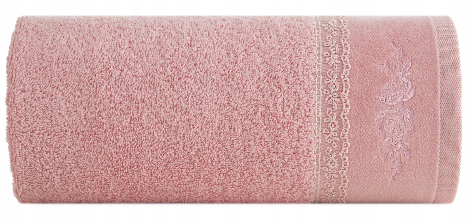 Piękny mięciutki ręcznik kąpielowy bawełna 50x90 różowy prezent - obrazek 5