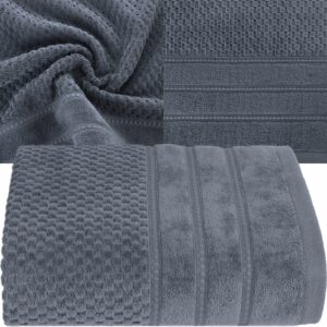 RĘCZNIK KĄPIELOWY BAWEŁNA 70x140 KOLORY PREZENT STAL
